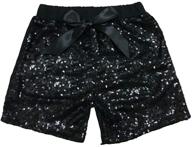 digirlsor baby girls sequin shorts - toddler kids bowknot cotton short pants with sparkles on the front, sizes 0-5 years logo