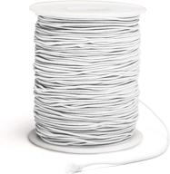 bastex 1mm white beading cord thread. elastic string for jewelry making, bracelet, necklace, crafting, beads and more. 100 yards spool logo