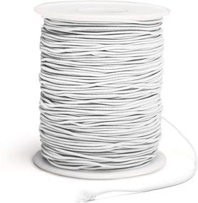 img 4 attached to Bastex 1mm White Beading Cord Thread. Elastic String for Jewelry Making, Bracelet, Necklace, Crafting, Beads and More. 100 Yards Spool