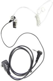 img 4 attached to XFOX M1PE0401 FBI Style 1Pin PTT Clear Acoustic Coil Tube 1 Wire Earpiece Headset For Motorola Talkabout MD200TPR MH230R MR350R MS350R MT350R MG160A MH230TPR MS350R MJ270R Walkie Talkies 1-Pin