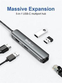 img 3 attached to 🔌 Dockteck USB C Hub 4K 60Hz: 5-in-1 Multiport Adapter for MacBook Pro / Air, iPad Pro, Surface Go, and more!