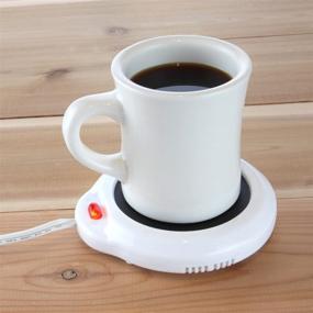 img 3 attached to 🔥 White Desktop Mug Warmer, Home-X Heated Coffee & Tea - Candle & Wax Warmer