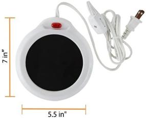 img 2 attached to 🔥 White Desktop Mug Warmer, Home-X Heated Coffee & Tea - Candle & Wax Warmer