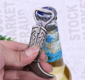 img 3 attached to 🤠 Youkwer 24 PCS Unique Cowboy Boots Skeleton Bottle Opener with Escort Tag Card - Ideal for Wedding Party Favors, Gifts & Decorations (Cowboy Boots，Bronze)