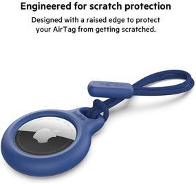 img 1 attached to 🔵 Stylish and Durable Blue AirTag Case with Strap - Secure Holder and Scratch-Resistant Protective Cover