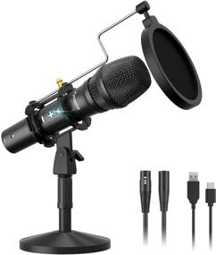 img 4 attached to 🎙️ MAONO HD300T – Professional USB/XLR Cardioid Dynamic Microphone with Zero-Latency Monitoring, Volume Control, Shock Mount, and Pop Filter – Ideal for Home Studio, Vocals, Podcasting, and Singing