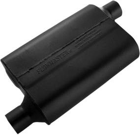 img 2 attached to 🔊 Flowmaster 42443 40 Series Muffler - Aggressive Sound, Black - 2.25 Offset IN / 2.25 Offset OUT - Enhancing Performance