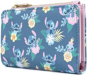 img 2 attached to 🌺 Loungefly Disney Stitch and Scrump Floral Bi-Fold Wallet: A Stylish Disney-inspired Wallet for Stitch Fans