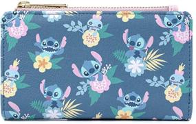 img 3 attached to 🌺 Портмоне Loungefly Disney Stitch и Scrump с цветочным узором: стильное портмоне, вдохновленное Диснеем, для поклонников Ститча.