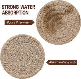 img 1 attached to 🏠 UBBCARE Absorbent Coasters with Heat Resistance - Ideal for Housewarming