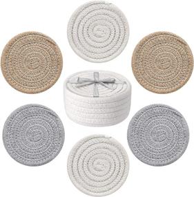 img 4 attached to 🏠 UBBCARE Absorbent Coasters with Heat Resistance - Ideal for Housewarming