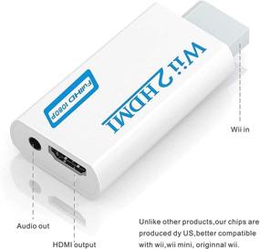 img 1 attached to 🎮 Wii to HDMI Converter Adapter with 1080P Output, 3.5mm Audio Jack, Compatible with Wii, Wii U, HDTV, Supports All Display Modes, NTSC 720P - Enhance your gaming experience!