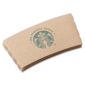 img 1 attached to ☕ Starbucks Coffee Cup Sleeves: 50 Recycled Jackets for Hot Cups, Made in USA, Fits 12, 16, and 20 Oz Cups