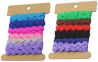 🎀 8mm diy crafts & accessories - 2 rolls of rick rack trim ribbons for apparel & decoration logo