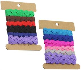 img 3 attached to 🎀 8mm DIY Crafts & Accessories - 2 Rolls of Rick Rack Trim Ribbons for Apparel & Decoration