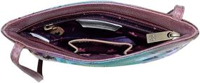 img 2 attached to 👜 Stylish Anuschka Crossbody Purse - Genuine Leather with Multi-Compartment Organizer