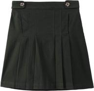 👗 elevate your style with bienzoe girl's cotton stretchy elastic waist school uniforms pleated skirt logo