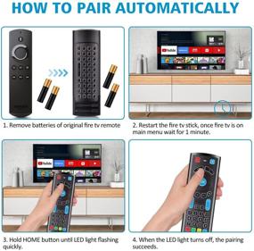 img 1 attached to 🔥 Fire Stick Remote Control Replacement & QWERTY Keyboard Controller - Bluetooth with Power Volume Number Mute Infrared Programmable Buttons (No Backlit)