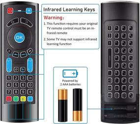 img 2 attached to 🔥 Fire Stick Remote Control Replacement & QWERTY Keyboard Controller - Bluetooth with Power Volume Number Mute Infrared Programmable Buttons (No Backlit)