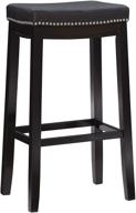 🪑 stylish and practical linon claridge bar stool in black: 32" x 18.75" x 13 logo