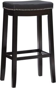 img 4 attached to 🪑 Stylish and Practical Linon Claridge Bar Stool in Black: 32" X 18.75" X 13