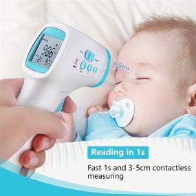 img 3 attached to Infrared Forehead Thermometer: Non-Contact Digital Thermometer for 🌡️ Adults with Fever Alarm, Accurate Reading and Memory Function (Blue)