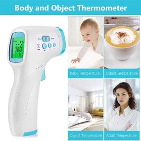 img 2 attached to Infrared Forehead Thermometer: Non-Contact Digital Thermometer for 🌡️ Adults with Fever Alarm, Accurate Reading and Memory Function (Blue)