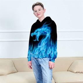 img 1 attached to Hoodies Sweatshirts Toddler Pullover Pockets Boys' Clothing ~ Fashion Hoodies & Sweatshirts