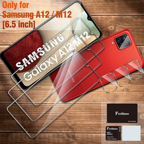 img 2 attached to 📱 Набор полной защиты: 6 пленок Ferilinso для экрана и камеры для Samsung Galaxy A12/A12 Nacho - HD закаленное стекло, совместимость с чехлом, защита от отпечатков пальцев, легкая установка.