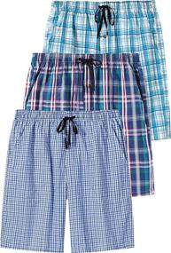 img 4 attached to Cotton Pajama Shorts with 🩳 Lounge Pockets - Men's Sleepwear and Loungewear