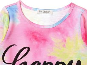 img 2 attached to 🌈 Sleeve Blouse Shirts: Vibrant Rainbow T Shirts for Girls' Clothing and Tops - Tees & Blouses