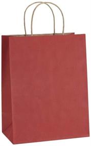 img 4 attached to 🎁 BagDream 100Pcs Red Stripes Gift Bags with Handles - Eco-friendly, Kraft Paper Shopping Bags for Retail, Bulk Packaging