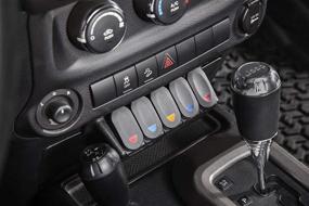 img 2 attached to Rugged Ridge 17235.54 Switch Pod Panel for Jeep Wrangler JK/JKU - Ultimate Console Upgrade!