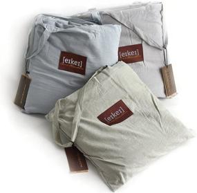 img 1 attached to 😌 Eikei Washed Cotton Chambray Duvet Cover in Pale Sage Queen Size - Solid Color Bedding Set with Casual Modern Style, Relaxed Soft Feel, and Natural Wrinkled Look
