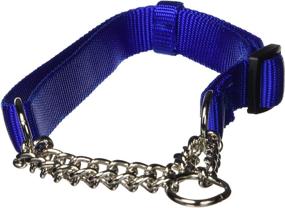 img 1 attached to 🐶 Blue Hamilton Adjustable Combo Choke Dog Collar - Medium Size, 3/4" Width, 18-26" Length