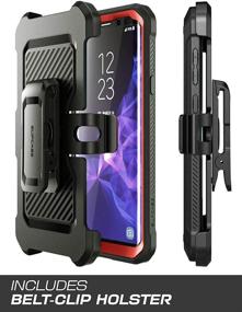 img 1 attached to 📱 Rugged MetallicRed Galaxy S9 Case: SUPCASE Unicorn Beetle Pro Series - Full-Body Protection with Built-in Screen Protector and Holster