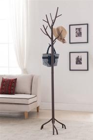 img 4 attached to 🎩 Bronze-Finish Metal Hall Tree Coat & Hat Rack with Branches by Kings Brand