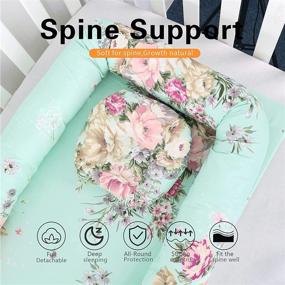 img 3 attached to 🌸 Brandream Baby Nest Bed: Adorable Floral Lounger for Girls, Shabby Farmhouse Bassinet with Breathable Cotton Co-Sleeping Design