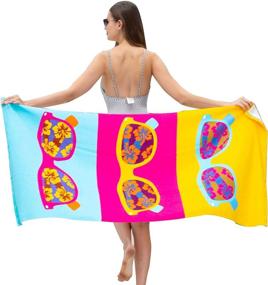 img 4 attached to 🏖️ RYGAR Large Beach Towel Blanket: Ultra Soft, Sand Free & Super Absorbent - Perfect for Travel, Camping, Picnic, Swim, and Bath - 30x60 inch - Ideal for Girls, Women, and Adults