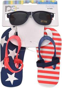 img 3 attached to 🕶️ Pan Oceanic Boys Sunglasses and Flip Flops Beach Apparel Bundle For Babies, Toddlers, and Kids (Ages 0-3)