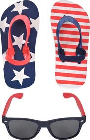 img 4 attached to 🕶️ Pan Oceanic Boys Sunglasses and Flip Flops Beach Apparel Bundle For Babies, Toddlers, and Kids (Ages 0-3)
