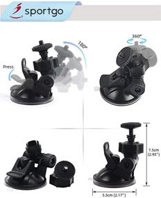 img 3 attached to 📷 iSportgo S30 Dash Cam Suction Mount with 10 Joints for Popular Dash Cameras and GPS Devices: REXING, Z-Edge, Old Shark, YI, KDLINKS, Falcon Zero, Transcend, Crosstour, VANTRUE, GoPro Hero, and More