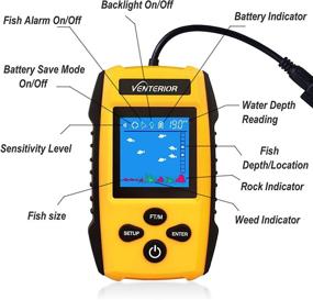 img 2 attached to 🎣 Portable Fish Finder - Venterior Ice Kayak Fishing Depth Gear with LCD Display and Sonar Transducer