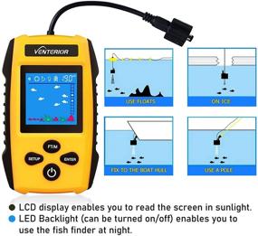 img 3 attached to 🎣 Portable Fish Finder - Venterior Ice Kayak Fishing Depth Gear with LCD Display and Sonar Transducer