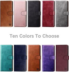 img 3 attached to Suanpot RFID Blocking Leather Wallet Case for Samsung Galaxy A10e - Flip Folio Book Style Shockproof Cover with Credit Card Holder