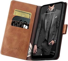 img 1 attached to Suanpot RFID Blocking Leather Wallet Case for Samsung Galaxy A10e - Flip Folio Book Style Shockproof Cover with Credit Card Holder