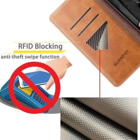 img 2 attached to Suanpot RFID Blocking Leather Wallet Case for Samsung Galaxy A10e - Flip Folio Book Style Shockproof Cover with Credit Card Holder