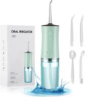 🚿 advanced cordless water flosser: rechargeable, waterproof, and portable for dental oral care, 3 modes & 4 jet tips, suitable for home & travel, ideal for braces & bridges logo
