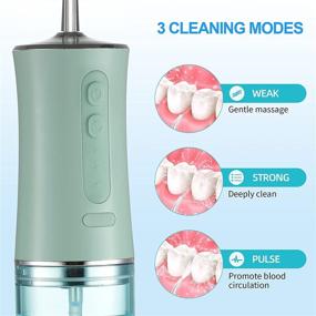 img 2 attached to 🚿 Advanced Cordless Water Flosser: Rechargeable, Waterproof, and Portable for Dental Oral Care, 3 Modes & 4 Jet Tips, Suitable for Home & Travel, Ideal for Braces & Bridges