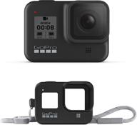 gopro hero8 black waterproof action camera: 4k ultra hd video, 12mp photos, touch screen, live accessory bundle, free battery & lanyard - buy now! logo